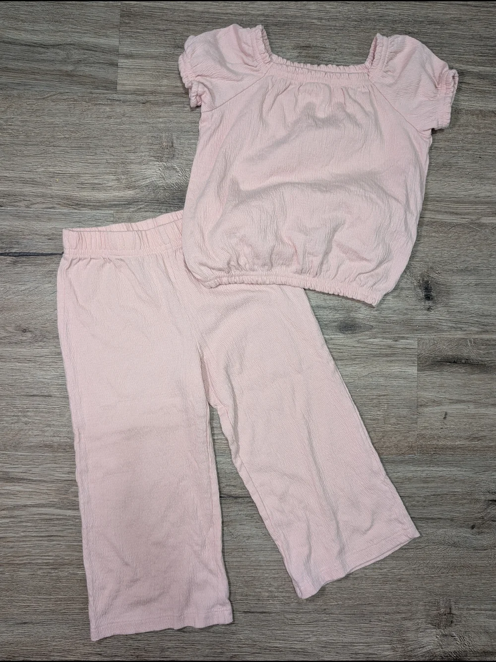 Carter's 3T Pale Pink Girls' Two-Piece Short Sleeve Pajama Play Casual Set